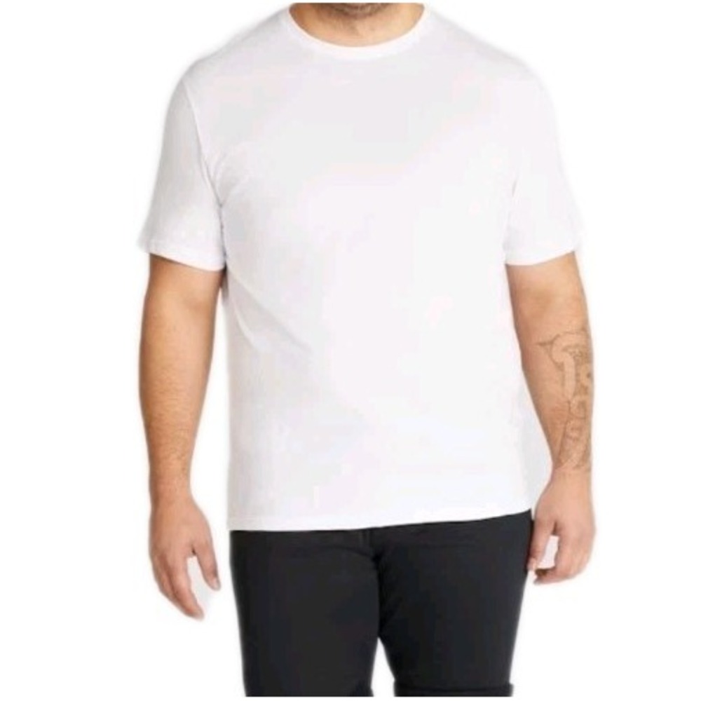Johnny Big Essential Crew Neck Tee For Big And Tall, Xl, White